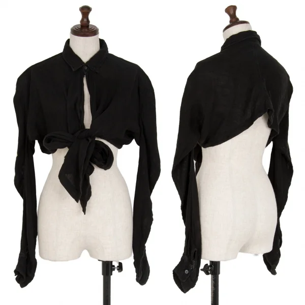 コムデギャルソン フランスCOMME des GARCONS FRANCE ショールボレロシャツ 黒S K-117087_001