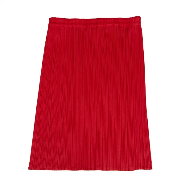 プリーツプリーズPLEATS PLEASE プリーツミニスカート 赤3 K-117095_002