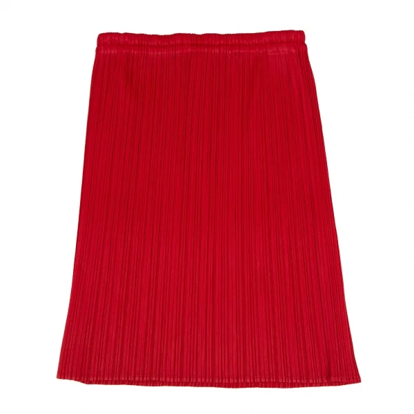 プリーツプリーズPLEATS PLEASE プリーツミニスカート 赤3 K-117095_007
