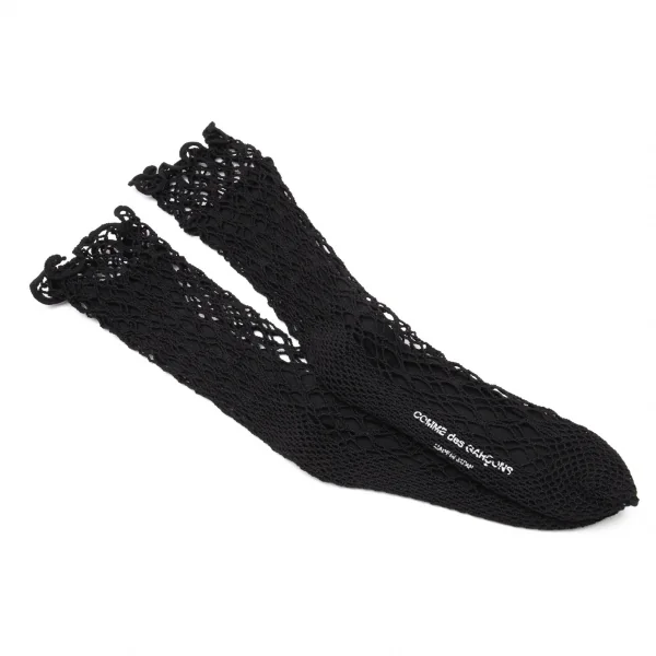 コムデギャルソンCOMME des GARCONS ネットレイヤードデザインソックス 黒M位(23cm~24cm位) K-117108_001