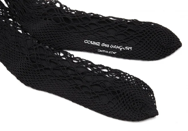 コムデギャルソンCOMME des GARCONS ネットレイヤードデザインソックス 黒M位(23cm~24cm位) K-117108_004