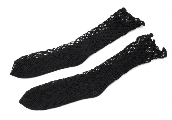 コムデギャルソンCOMME des GARCONS ネットレイヤードデザインソックス 黒M位(23cm~24cm位) K-117108_005