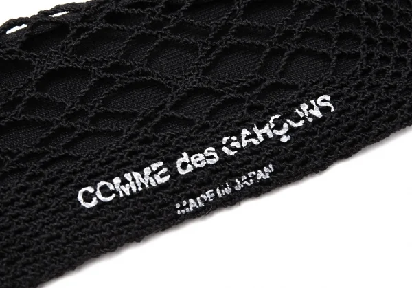 コムデギャルソンCOMME des GARCONS ネットレイヤードデザインソックス 黒M位(23cm~24cm位) K-117108_006