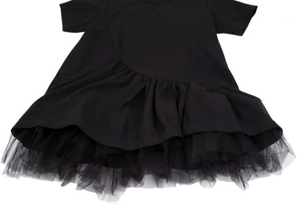 コムデギャルソンCOMME des GARCONS 裾チュールレイヤードデザインTシャツ 黒L K-117124_005