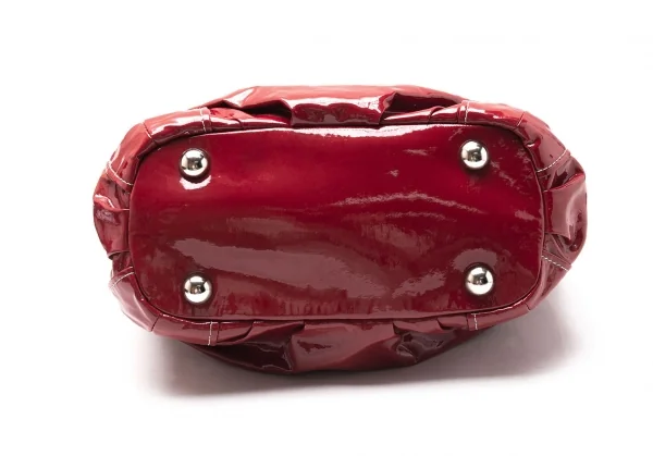 アナスイANNA SUI バタフライチャーム付きエナメルハンドバッグ 赤 K-117127_007