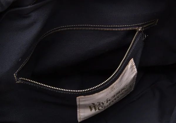 ヴィヴィアンウエストウッドVivienne Westwood フラワーオーブキャンバスショルダーバッグ 紺他 K-117128_012