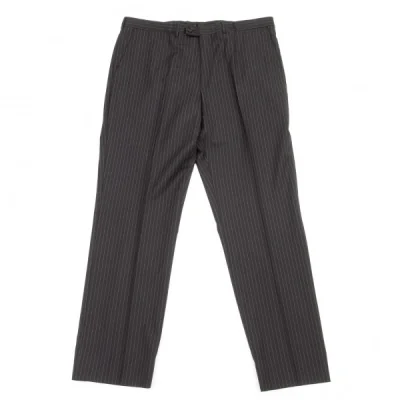 グッチGUCCI ウールストライプパンツ 黒