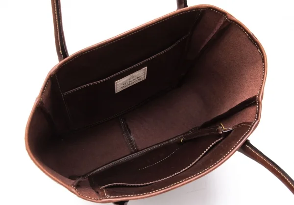 ヴィヴィアンウエストウッドVivienne Westwood オーブ型押しレザートートバッグ 焦げ茶 K-117129_013