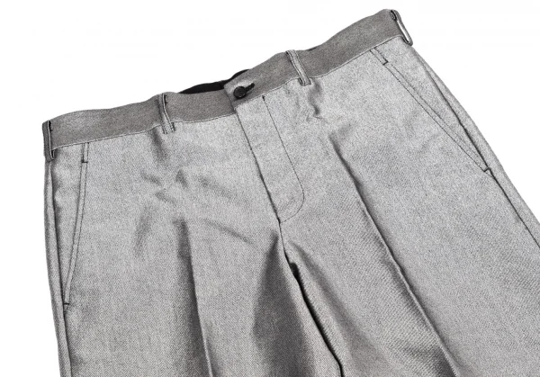 コムデギャルソン オムプリュスCOMME des GARCONS HOMME PLUS メタリックワイドスラックスパンツ シルバーL K-117141_002