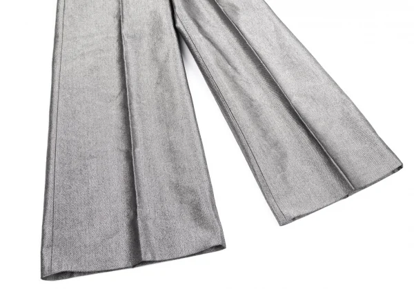 コムデギャルソン オムプリュスCOMME des GARCONS HOMME PLUS メタリックワイドスラックスパンツ シルバーL K-117141_006