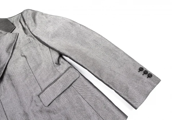 コムデギャルソン オムプリュスCOMME des GARCONS HOMME PLUS メタリックホックボタンジャケットセットアップスーツ シルバーM・L K-117142_005