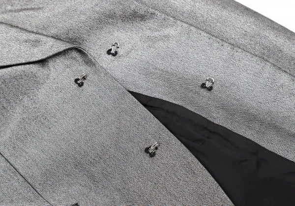 コムデギャルソン オムプリュスCOMME des GARCONS HOMME PLUS メタリックホックボタンジャケットセットアップスーツ シルバーM・L K-117142_008