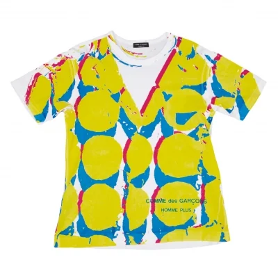 コムデギャルソン オムプリュスCOMME des GARCONS HOMME PLUS カラフルプリント裾ロゴTシャツ