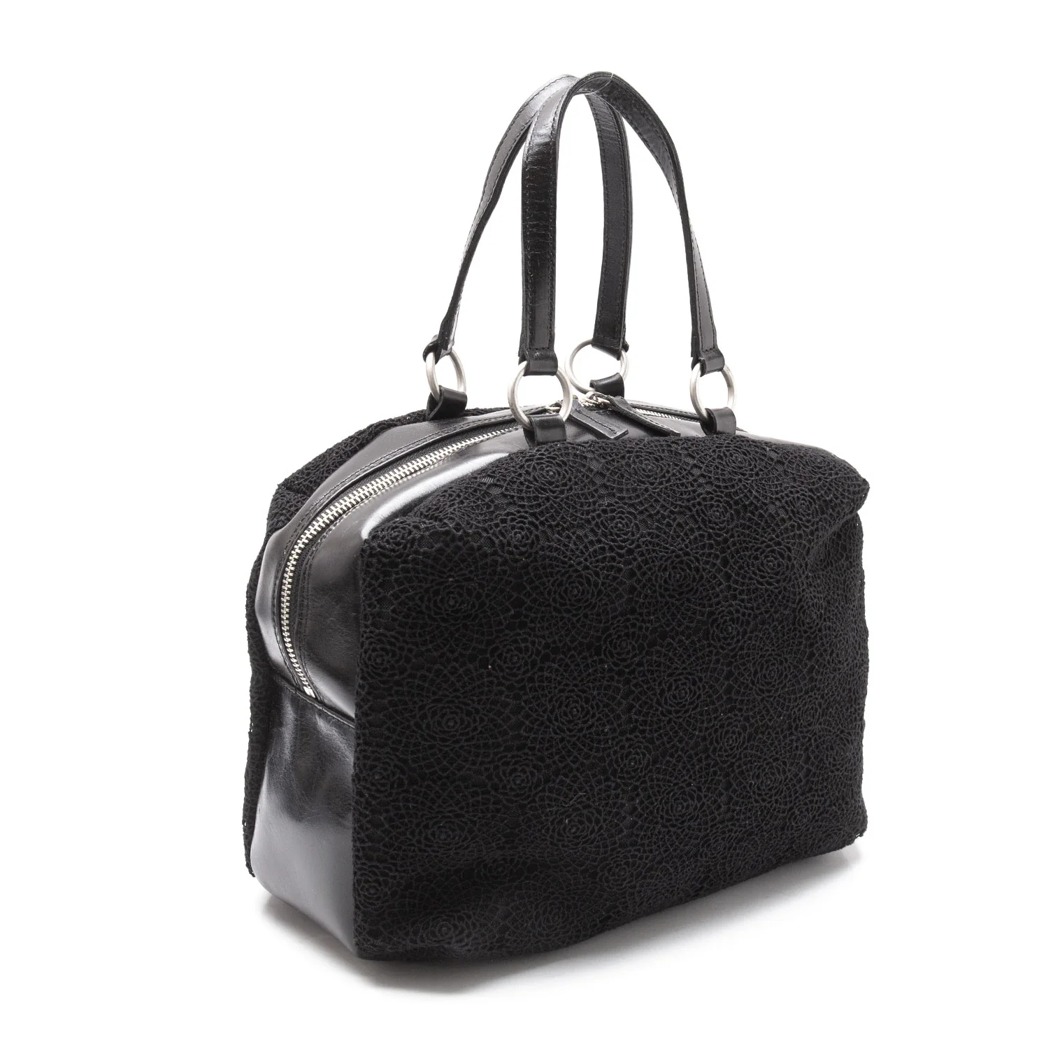 ヨウジヤマモト ファムYohji Yamamoto FEMME レザー切替レース
