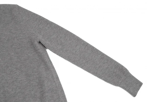 セオリーリュクスTheory luxe バックレース切替ニットセーター グレー白38 K-117171_005