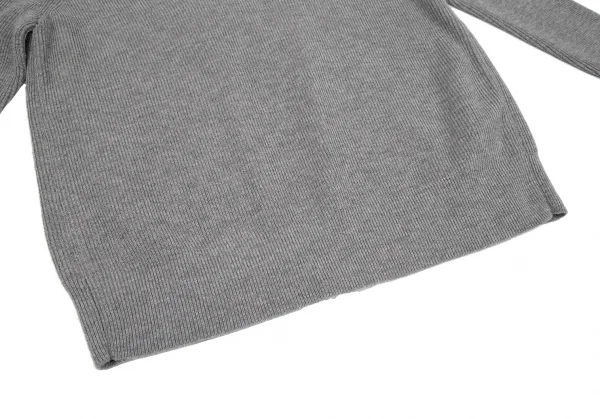 セオリーリュクスTheory luxe バックレース切替ニットセーター グレー白38 K-117171_007