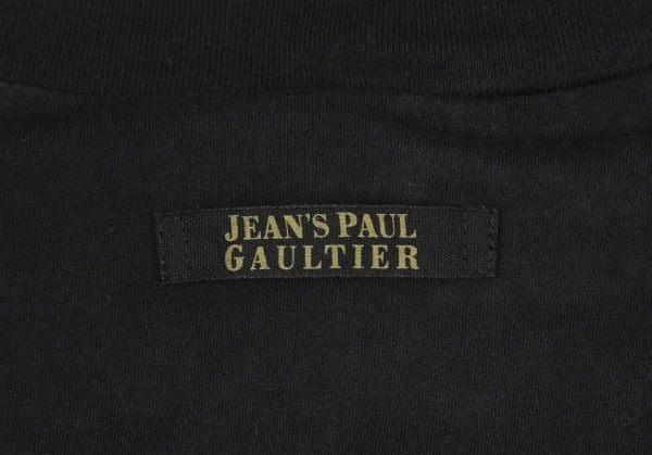 ジーンズポールゴルチエJean's Paul GAULTIER グリッターロゴプリントタートルネックノースリーブ 黒40 K-117181_011