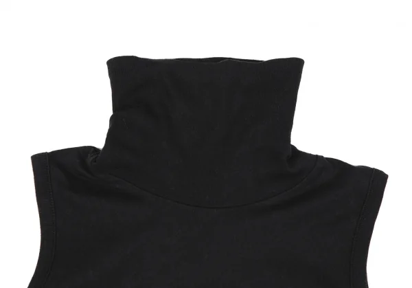 ジーンズポールゴルチエJean's Paul GAULTIER グリッターロゴプリントタートルネックノースリーブ 黒40 K-117181_003