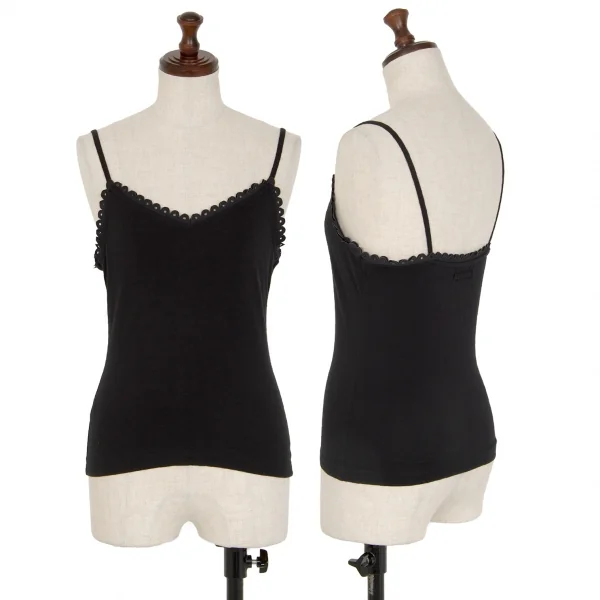 ジャンポールゴルチエ ファムJean Paul GAULTIER FEMME カッティング装飾キャミソール 黒40 K-117184_001