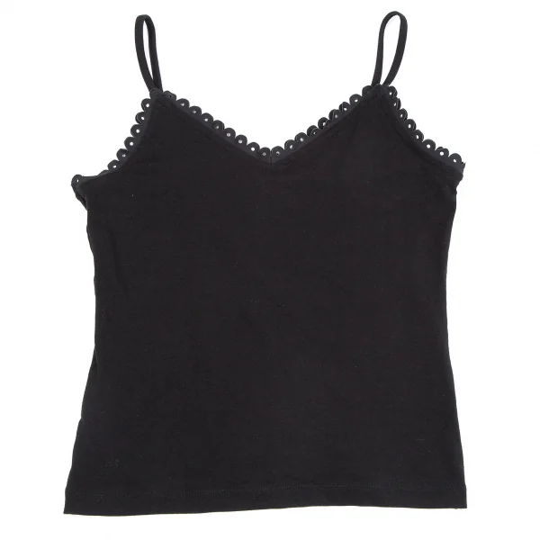 ジャンポールゴルチエ ファムJean Paul GAULTIER FEMME カッティング装飾キャミソール 黒40 K-117184_002