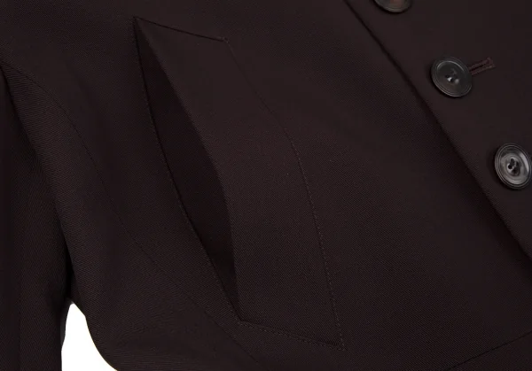 ジャンポールゴルチエ ファムJean Paul GAULTIER FEMME 裏レタリングウールギャバロングコート ワイン40 K-117192_005