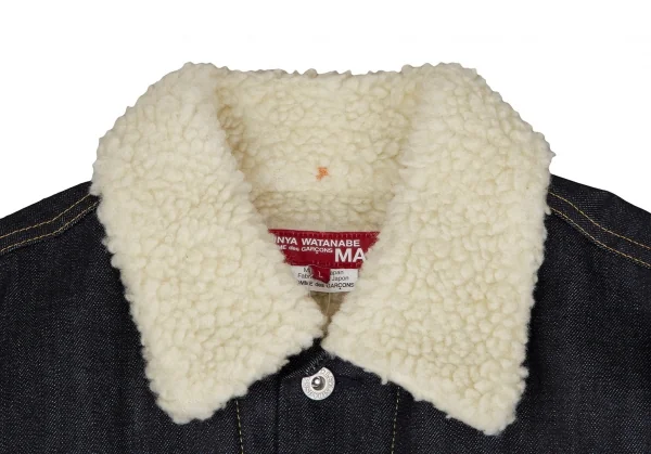 ジュンヤワタナベ マン コムデギャルソン×リーバイスJUNYA WATANABE MAN COMME des GARCONS×Levi's スタジャン袖ボア襟デニムジャケット 紺白L K-117207_003