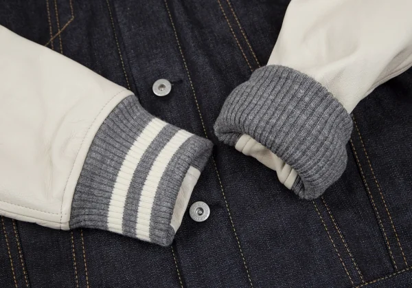 ジュンヤワタナベ マン コムデギャルソン×リーバイスJUNYA WATANABE MAN COMME des GARCONS×Levi's スタジャン袖ボア襟デニムジャケット 紺白L K-117207_008