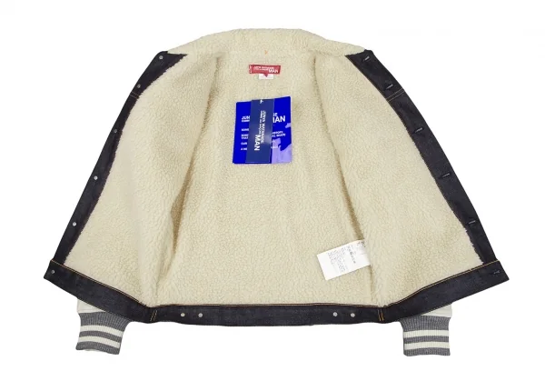 ジュンヤワタナベ マン コムデギャルソン×リーバイスJUNYA WATANABE MAN COMME des GARCONS×Levi's スタジャン袖ボア襟デニムジャケット 紺白L K-117207_009