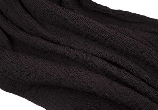 イッセイミヤケ ミーISSEY MIYAKE me ツイストフリンジ装飾シースルークレープスカート 茶F K-117229_010