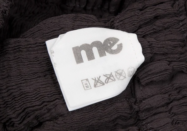イッセイミヤケ ミーISSEY MIYAKE me ツイストフリンジ装飾シースルークレープスカート 茶F K-117229_013