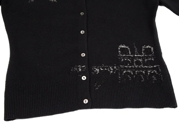 ケイタマルヤマKEITA MARUYAMA エッフェル塔ステッチ刺繍ニットアンサンブル 黒1 K-117248_013