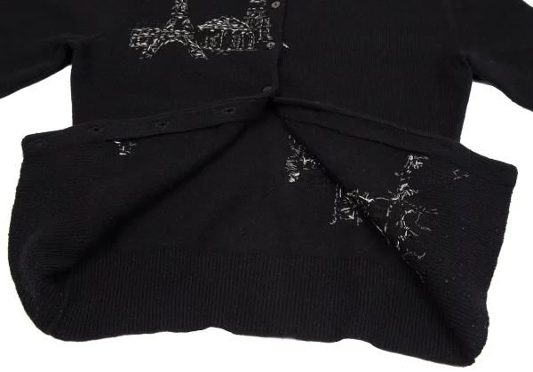 ケイタマルヤマKEITA MARUYAMA エッフェル塔ステッチ刺繍ニットアンサンブル 黒1 K-117248_015