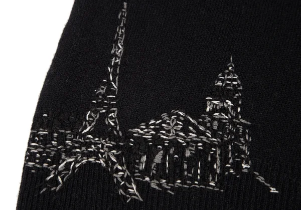 ケイタマルヤマKEITA MARUYAMA エッフェル塔ステッチ刺繍ニットアンサンブル 黒1 K-117248_007