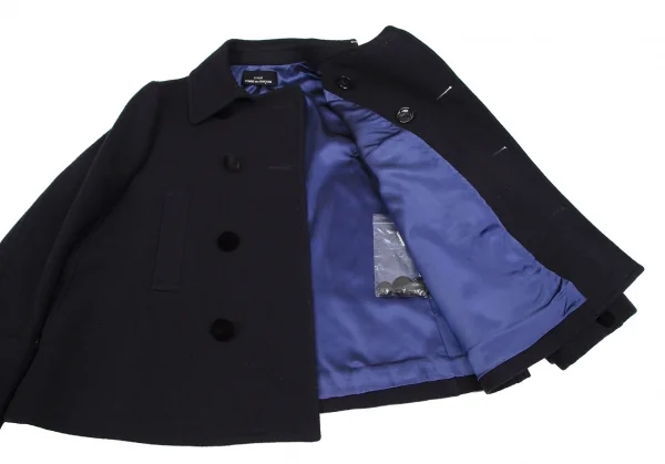 トリココムデギャルソンtricot COMME des GARCONS ウールダブルハーフコート 紺M位 K-117257_012