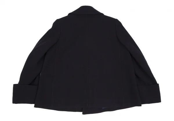 トリココムデギャルソンtricot COMME des GARCONS ウールダブルハーフコート 紺M位 K-117257_015