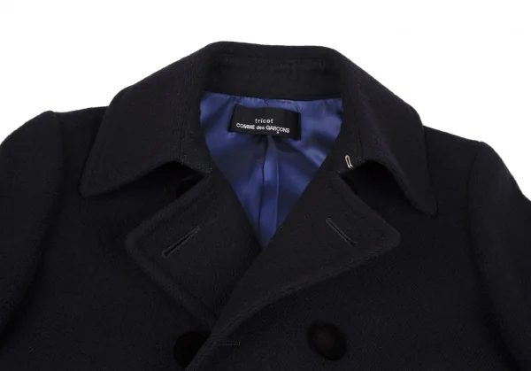 トリココムデギャルソンtricot COMME des GARCONS ウールダブルハーフコート 紺M位 K-117257_006