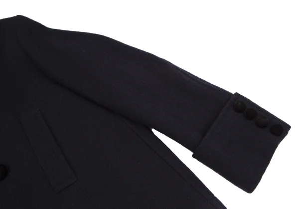 トリココムデギャルソンtricot COMME des GARCONS ウールダブルハーフコート 紺M位 K-117257_007