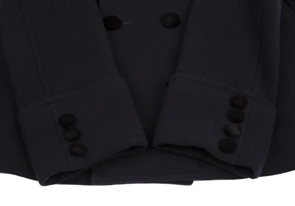 トリココムデギャルソンtricot COMME des GARCONS ウールダブルハーフコート 紺M位 K-117257_008