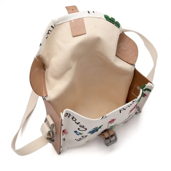 トリココムデギャルソンtricot COMME des GARCONS フラワープリントショルダーバッグ 白 K-117265_010