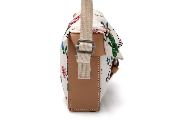 トリココムデギャルソンtricot COMME des GARCONS フラワープリントショルダーバッグ 白 K-117265_005