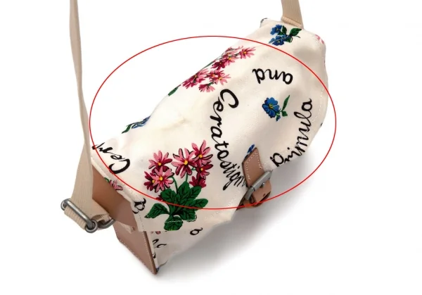 トリココムデギャルソンtricot COMME des GARCONS フラワープリントショルダーバッグ 白 K-117265_006