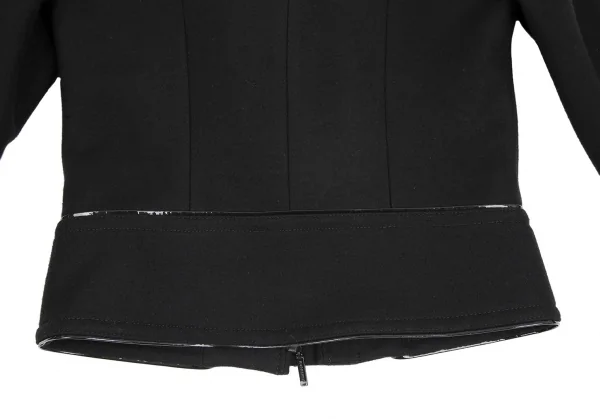 バーバリーBURBERRY ウールカシミヤパイピングショートダッフルコート 黒38 K-117269_015