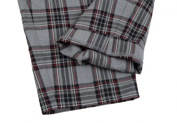ヴィヴィアンウエストウッドマンVivienne Westwood MAN ウエスト切替タータンチェックサルエルパンツ グレー46 K-117271_008