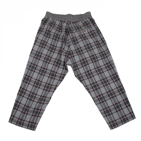 ヴィヴィアンウエストウッドマンVivienne Westwood MAN ウエスト切替タータンチェックサルエルパンツ グレー46 K-117271_009