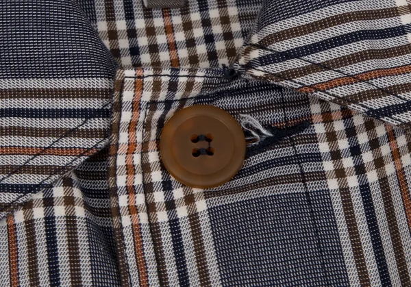 ヴィヴィアンウエストウッドマンVivienne Westwood MAN オーブワッペンチェックジャケット 紺48 K-117276_003