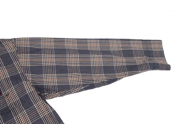 ヴィヴィアンウエストウッドマンVivienne Westwood MAN オーブワッペンチェックジャケット 紺48 K-117276_005