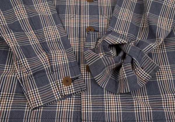ヴィヴィアンウエストウッドマンVivienne Westwood MAN オーブワッペンチェックジャケット 紺48 K-117276_006