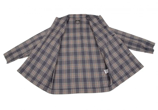 ヴィヴィアンウエストウッドマンVivienne Westwood MAN オーブワッペンチェックジャケット 紺48 K-117276_009