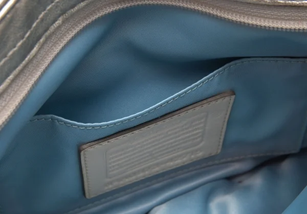 コーチCOACH シグニチャーショルダーバッグ ベージュシルバー K-117279_010