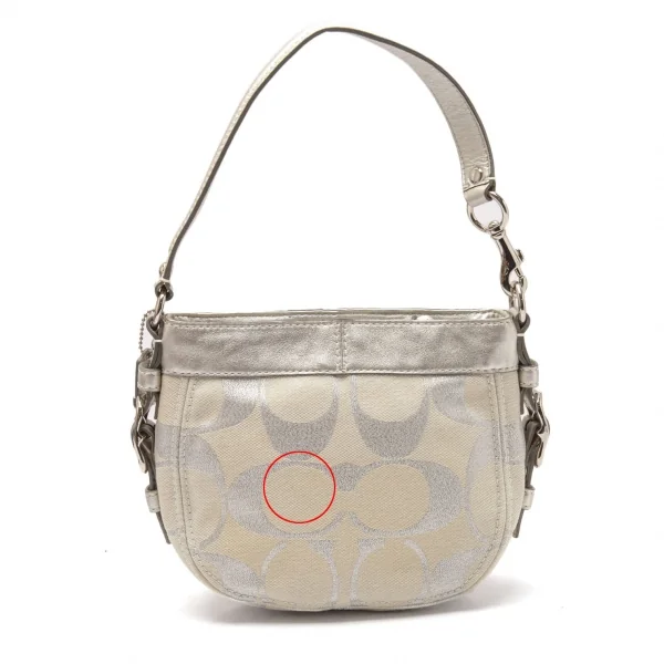 コーチCOACH シグニチャーショルダーバッグ ベージュシルバー K-117279_004